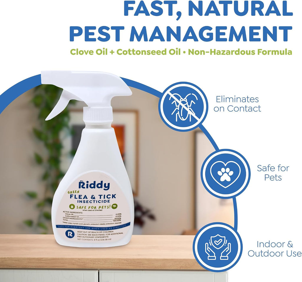 Riddy natural pet pest control spray bottle
