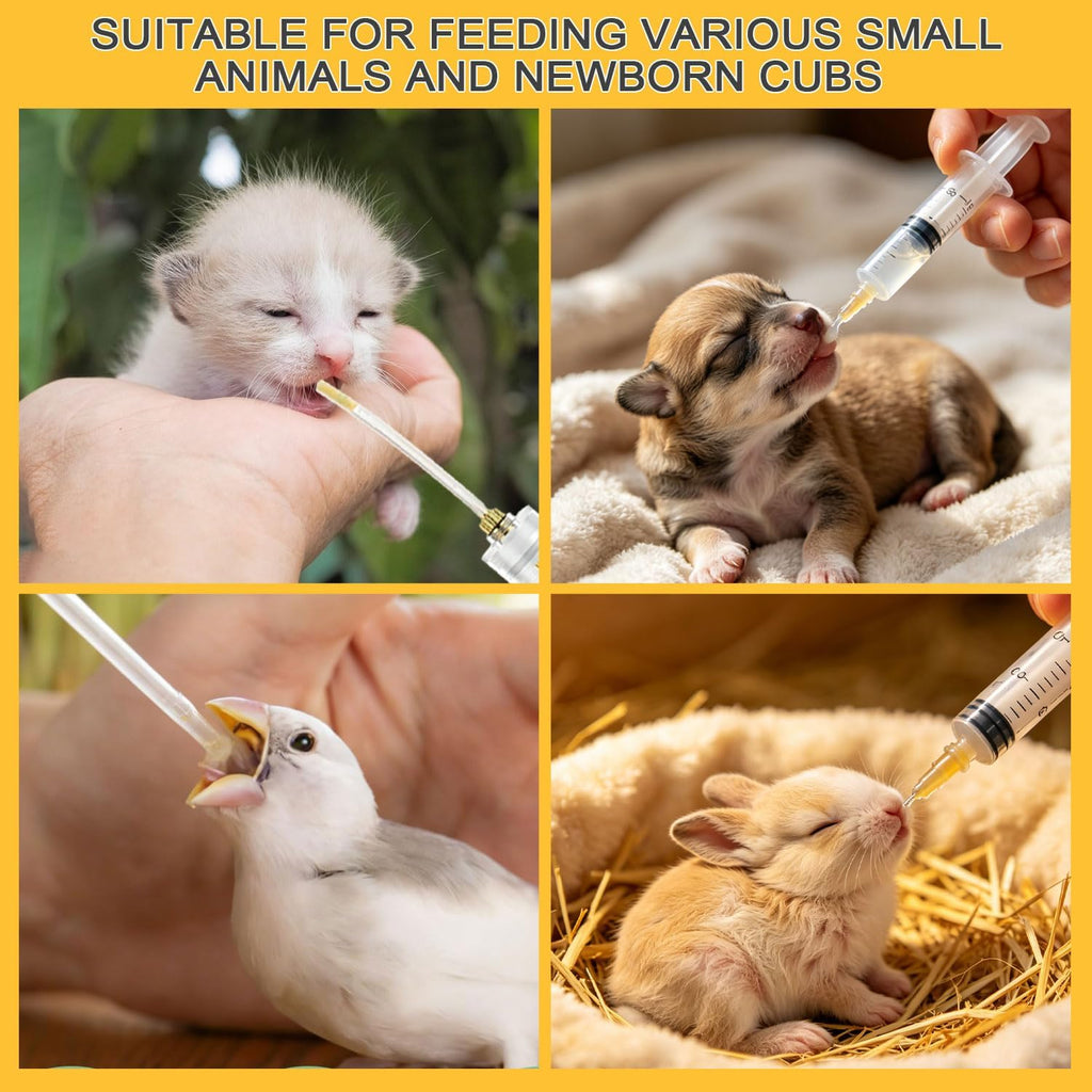 Soft silicone feeding tubes for baby birds