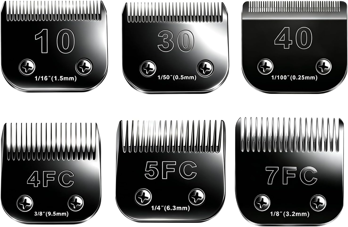 6pcs Dog Grooming Replacement Blades Compatible with Andis/Oster A5/Wahl KM-10 Series Dog Clippers,Detachable Clipper Replacement Blade,Black (6PCS Black-#10+30+3FC+4FC+5FC+7FC) - Image 15