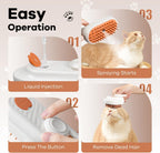 Side view of Ohyapi pet steam brush showing foldable handle
