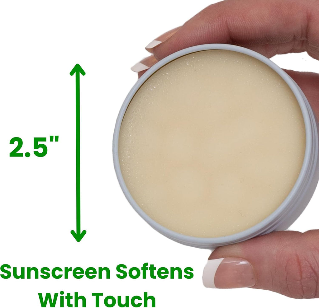 Sit. Stay. Forever. organic pet sunscreen cream back container label