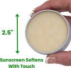 Sit. Stay. Forever. organic pet sunscreen cream back container label