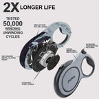 Pina dog leash 360 degree tangle-free swivel hook detail