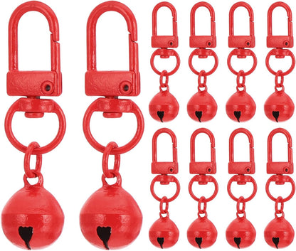 PATIKIL 10 PCS Dog Bell, Cat Bell Small Pet Collar Bells Keychain Cute Bulk Loud Jingle for Dog Collar Charm Pendant - Image 14