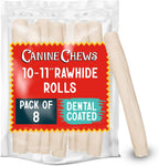Canine Chews 10-11" Rawhide Bones for Large Dogs, Durable USA Beefhide Dog Rawhide Chews, Retriever Rolls 20 Pack (5 lbs) - Image 10