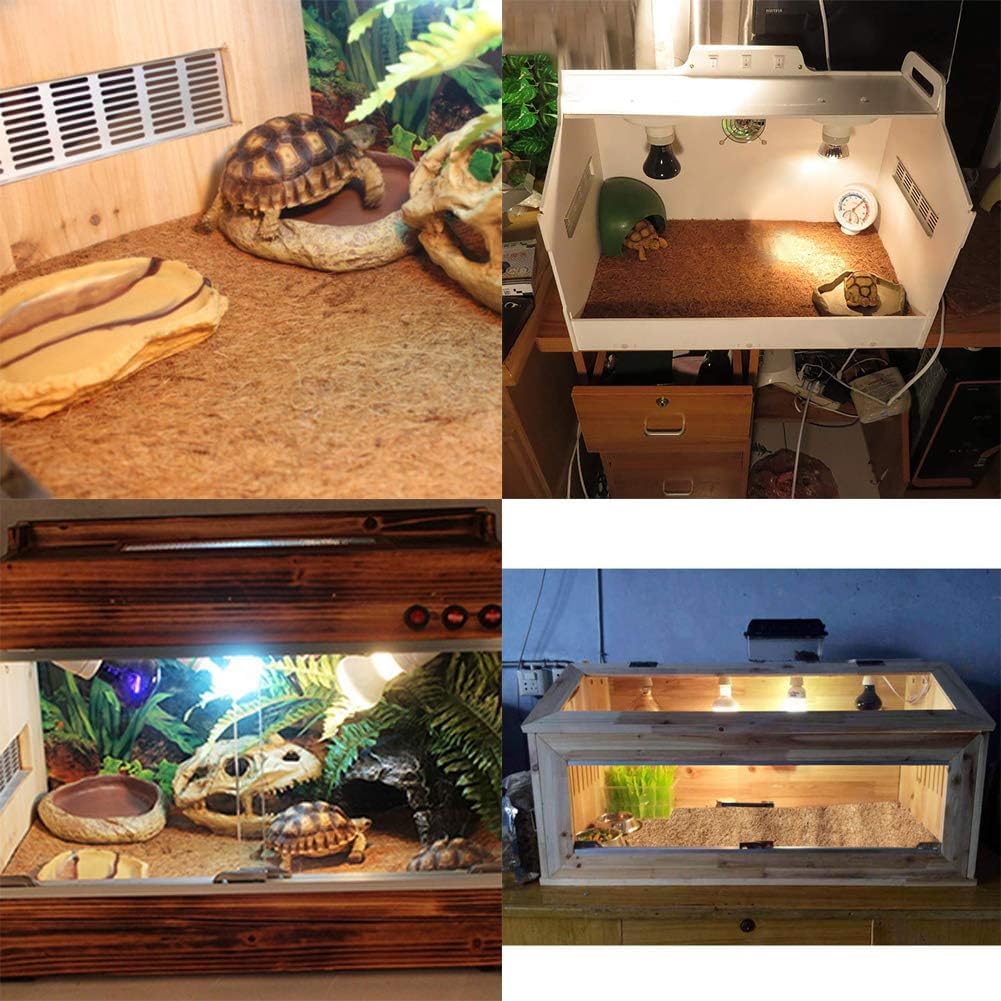 Reptile carpet mat shown inside a turtle and lizard enclosure