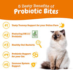 Chicken flavored soft chews for cat gut health and immune support