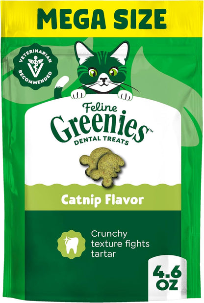 Greenies Cat Treats, Feline Veterinarian-Recommended Adult Natural Dental Treats, Catnip Flavor, 9.75 oz. Tub - Image 14