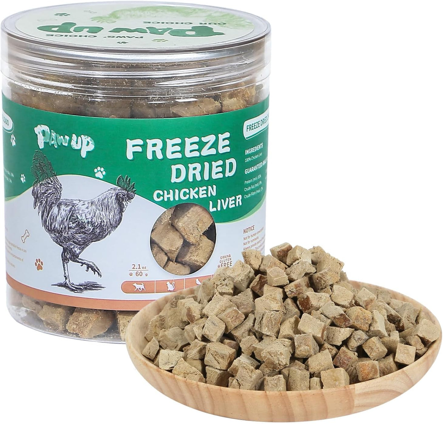 PAWUP Freeze Dried Cat Treats, Chicken Liver Single Ingredient, with Intense Natural Aroma for Picky Cats, High Protein Cat Food Topper, 4.6 oz, Rawhide Free & Grain Free - Image 10