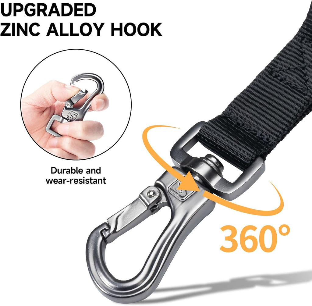 Heavy-duty 900D nylon imported dog training rope with quick release metal buckle hook