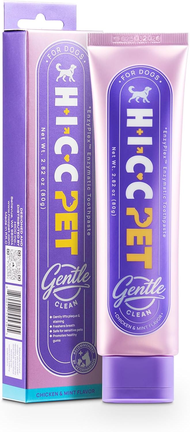 HICC PET 4-Enzymatic Dog Toothpaste - EnzyPlex(TM) Power Clean Toothpaste for Plaque & Tartar Control - Professional Canine Dental Care for Fresh Breath & Healthy Gums - Beef & Pumpkin Flavor, 2.82 oz - Image 10