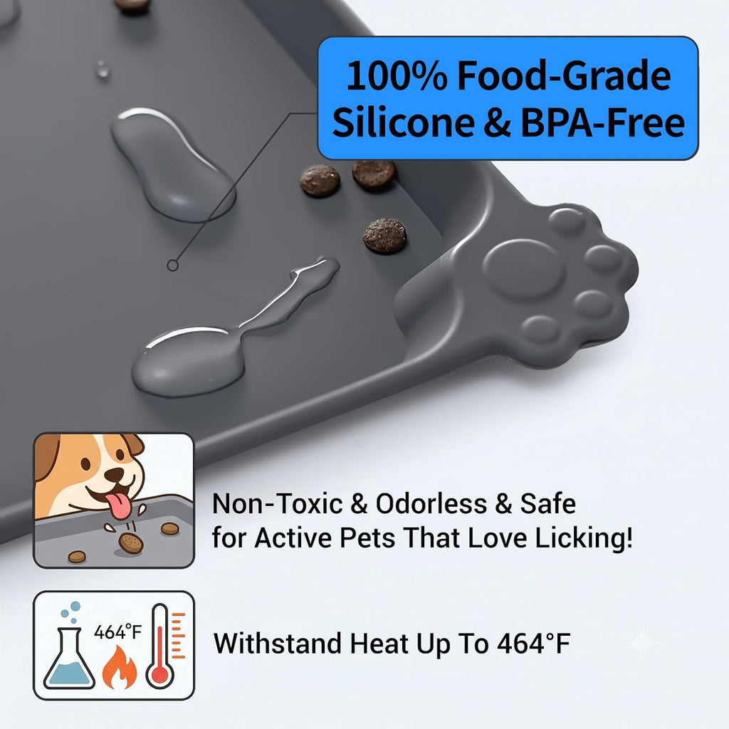 Reopet Silicone Pet Feeding Mat - Waterproof & Non-Slip Dog Cat Placemat - Image 5