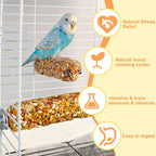 Integrated bolt and wing nut mounting fixture on the bird treat stick