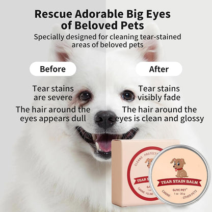 GJYC PET cat and dog eye booger remover product packaging.