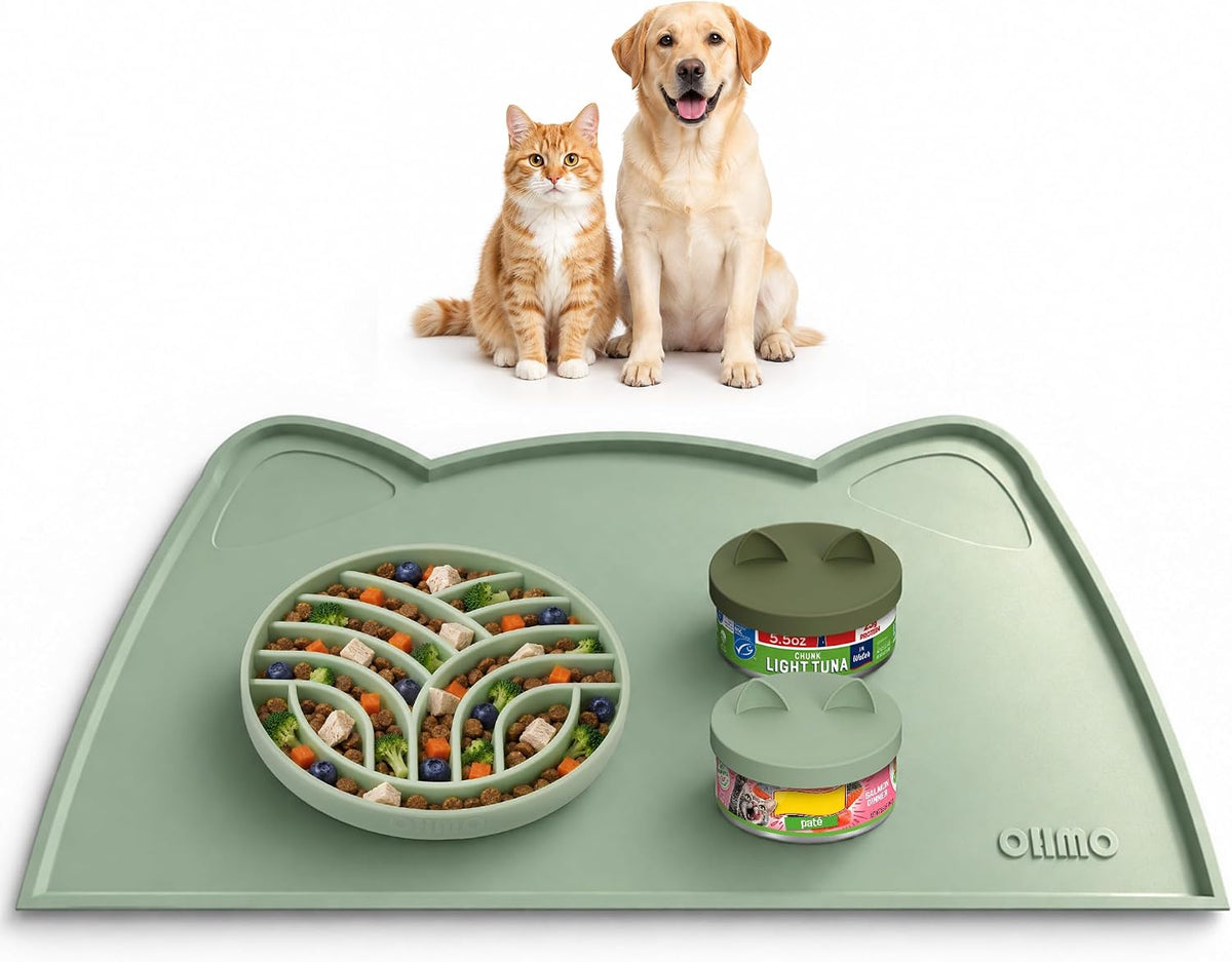 OHMO Cat Food Mat, Silicone Pet Feeding Mat, 18x9.8, Erythrinus - Image 11