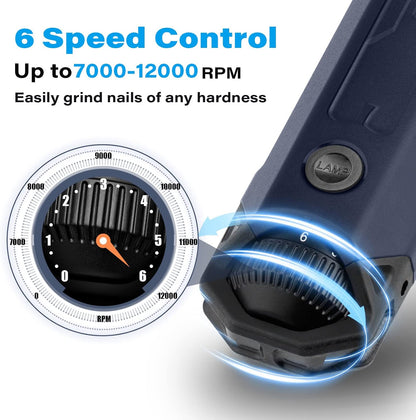 Casfuy pet nail grinder with LED light illuminated
