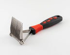 Close up of stainless steel blades on Paw Brothers grooming tool