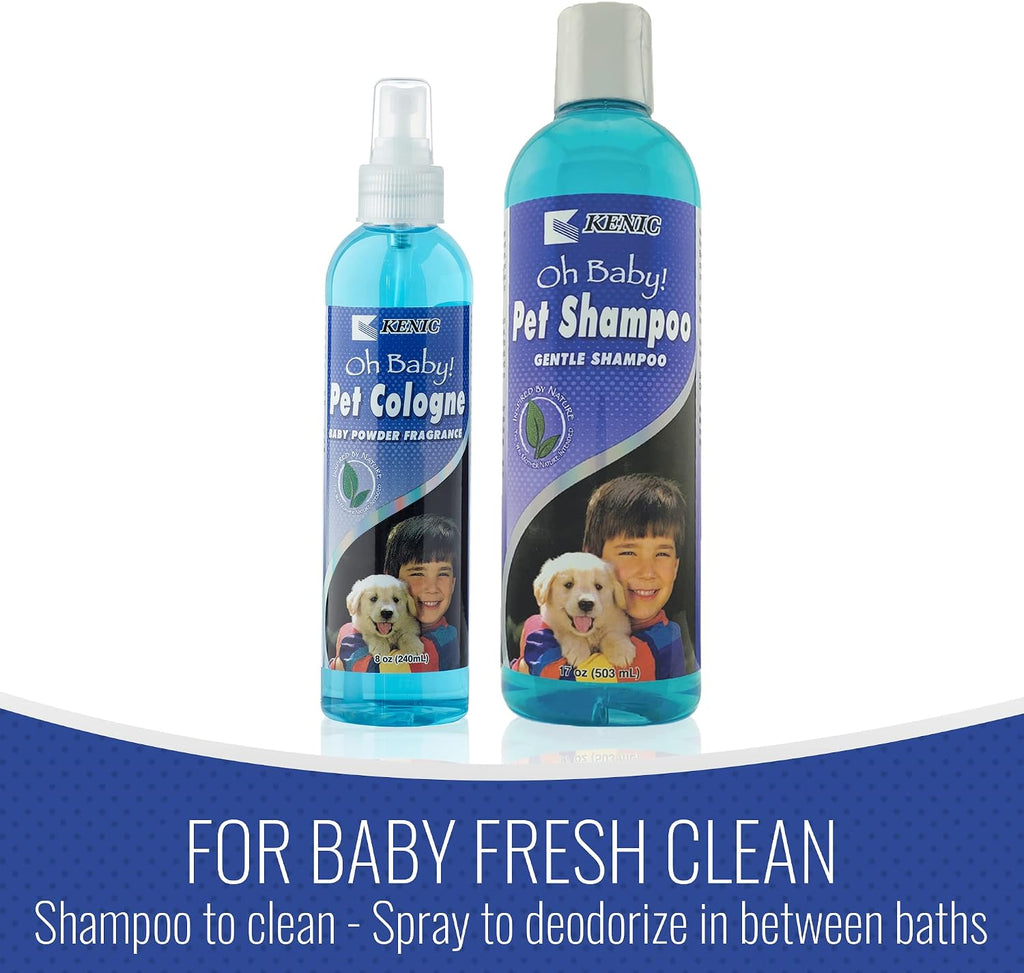 USA imported Kenic pet cologne bottle showcasing the premium non aerosol fine mist sprayer.