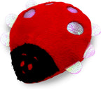 Backyard Buggin series plush ladybug cat toy showing shiny iridescent wings