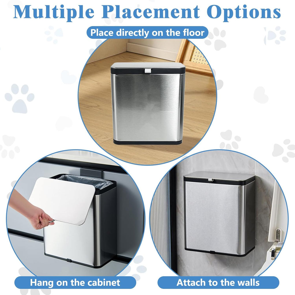Brushed stainless steel finish of kathson scoop holder
