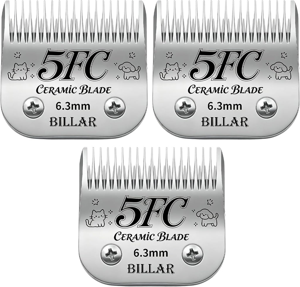 BILLAR(R) 5FW Dog Grooming Wide Blade,Detachable Pet Dog Grooming Blades,Compatible with Andis,Oster A5,Wahl km10 Clippers.Cutting Length 1/4 in(6.3mm) - Image 11