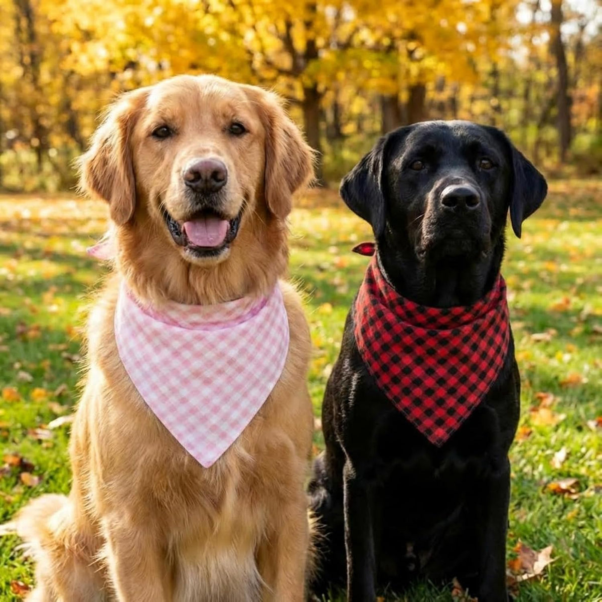 Soft breathable cotton linen pet handkerchief packaging details.