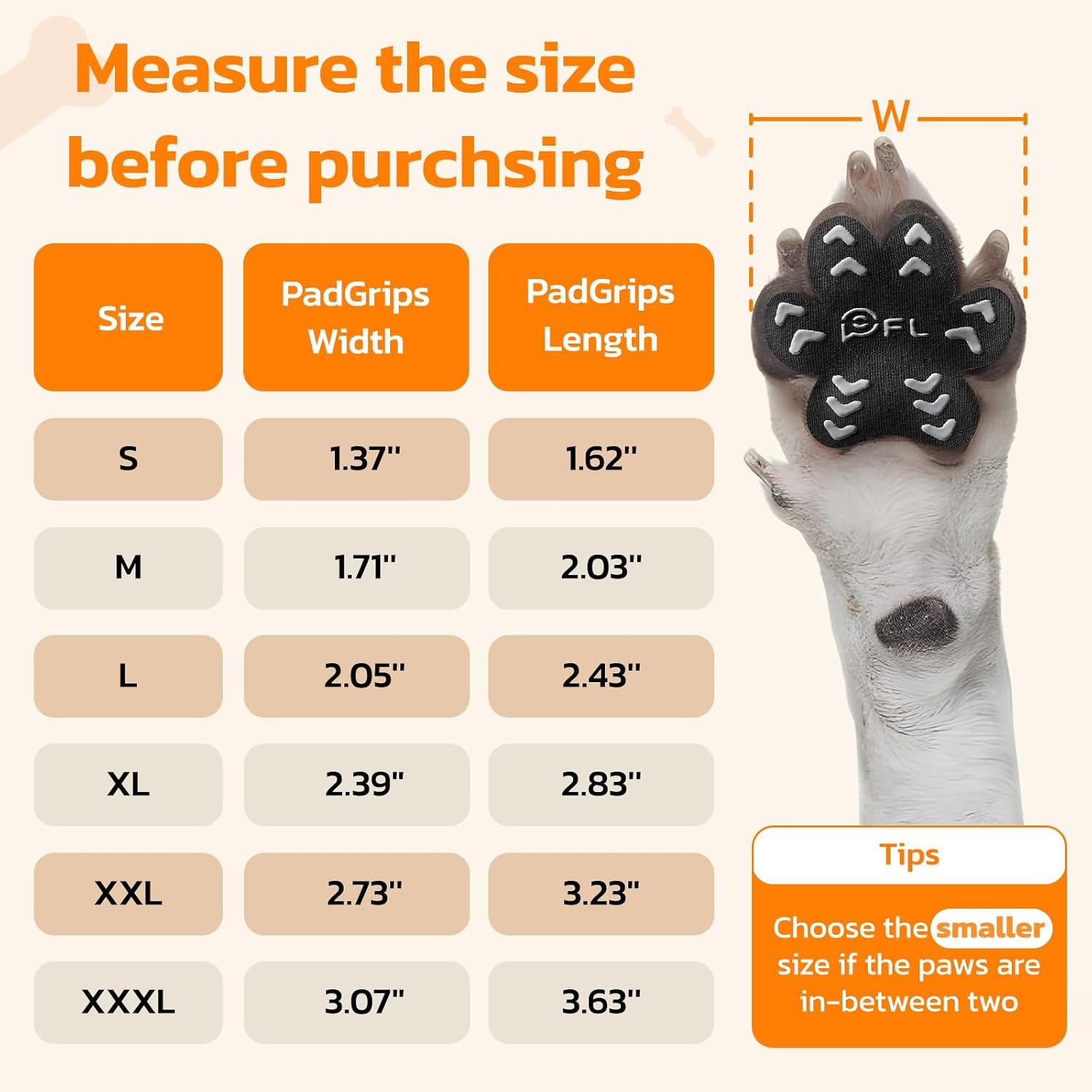 XL size Pick For Life dog paw pads packaging display