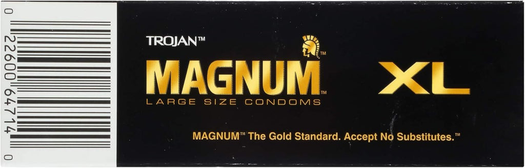 TROJAN Lubricated Magnum Condoms XL Large Size - 12 Count - Image 15