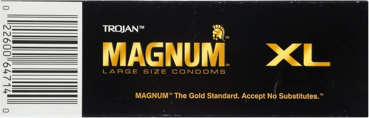 TROJAN Lubricated Magnum Condoms XL Large Size - 12 Count - Image 15