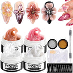 Fcozpjk solid builder gel kit front view showcasing four color pots and accessories