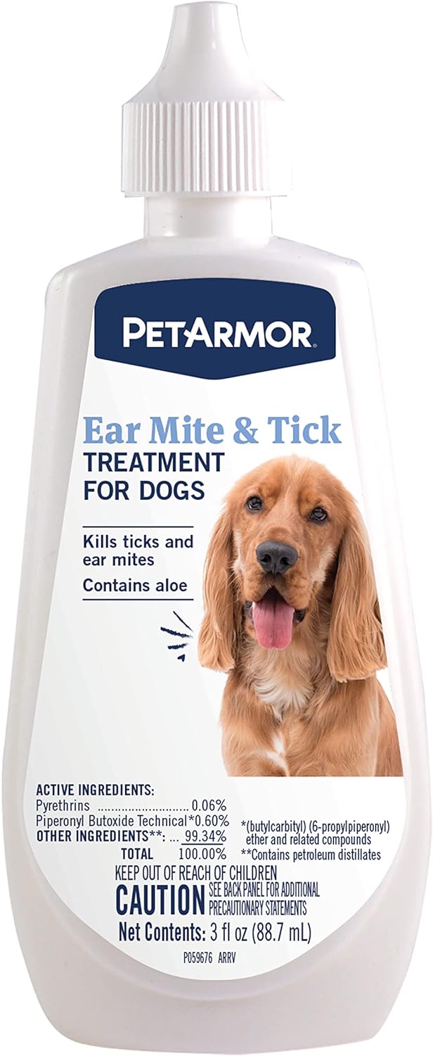 PetArmor ear mite remedy packaging highlighting itch relief for cats