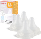 Pigeon Silicone Nipple Size Small front view pack of four authentic USA import