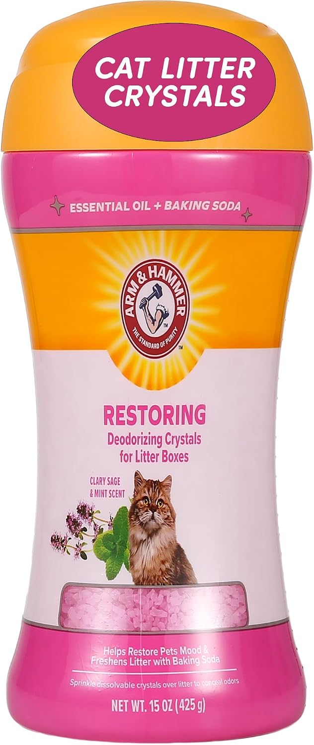 Arm & Hammer Cat Litter Deodorizing Crystals with Baking Soda, Odor Neutralizer, Dissolving Litter Box Deodorizer for Cat Odor Control, Lavender and Vanilla Scent, 15 Oz - Image 11