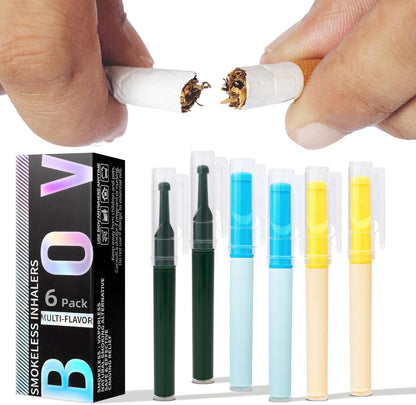 Biovikoting Smokeless Inhalers 6 Pack front view showing variety of colors
