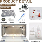 GIFANK critical care pet oxygen chamber showing side ventilation and tubing connector setup