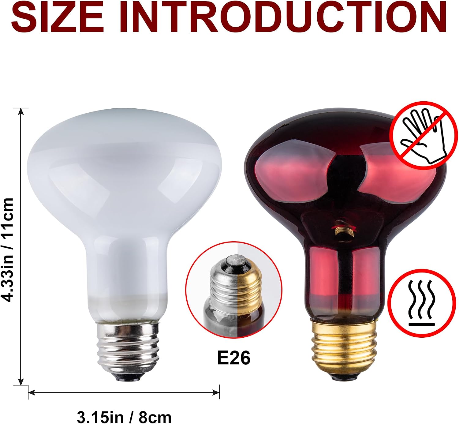 Side profile of the Jugbuy 100W daytime basking light designed to establish a natural thermal gradient for exotic pets.