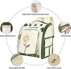 Touchdog small animal travel backpack angled view illustrating the spacious interior compartment for small pets.