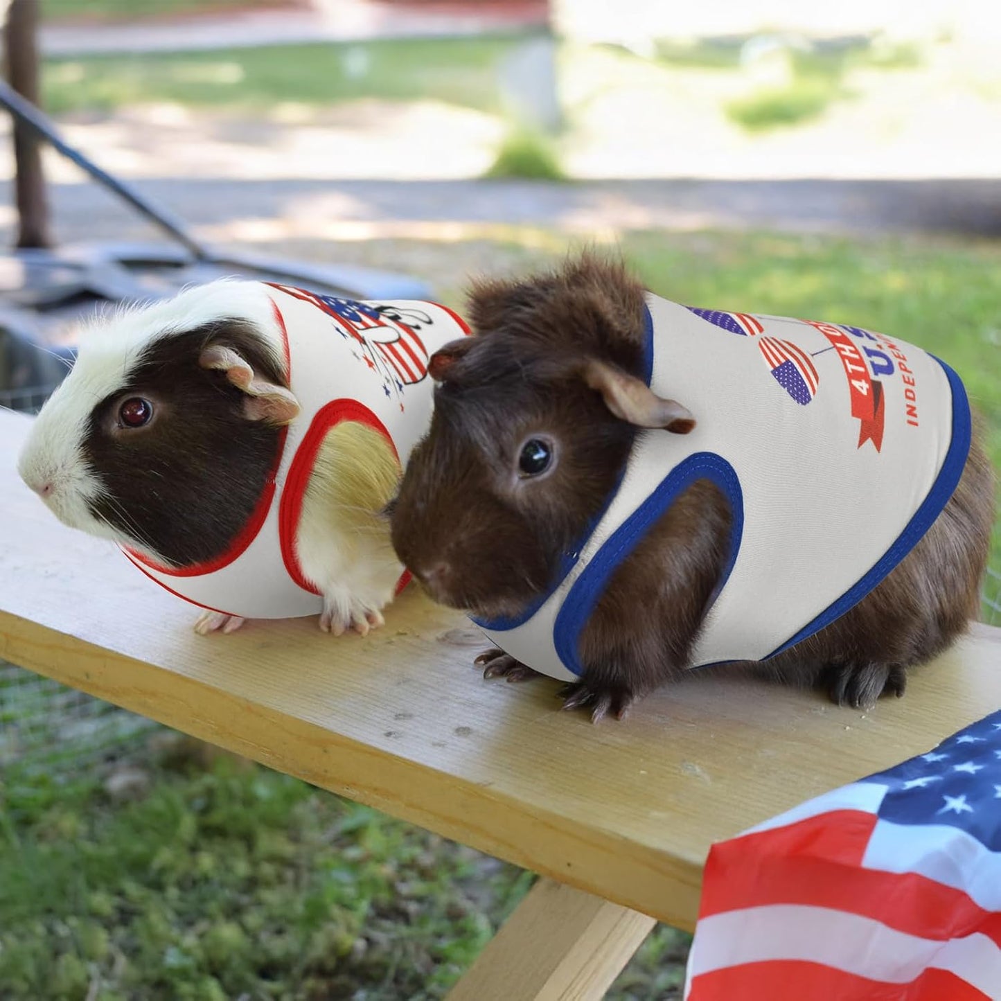 Vehomy patriotic ferret and kitten pullover shirts pack of four shown from a side view.