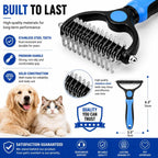 Baktas professional grooming rake showing dual-sided brush head