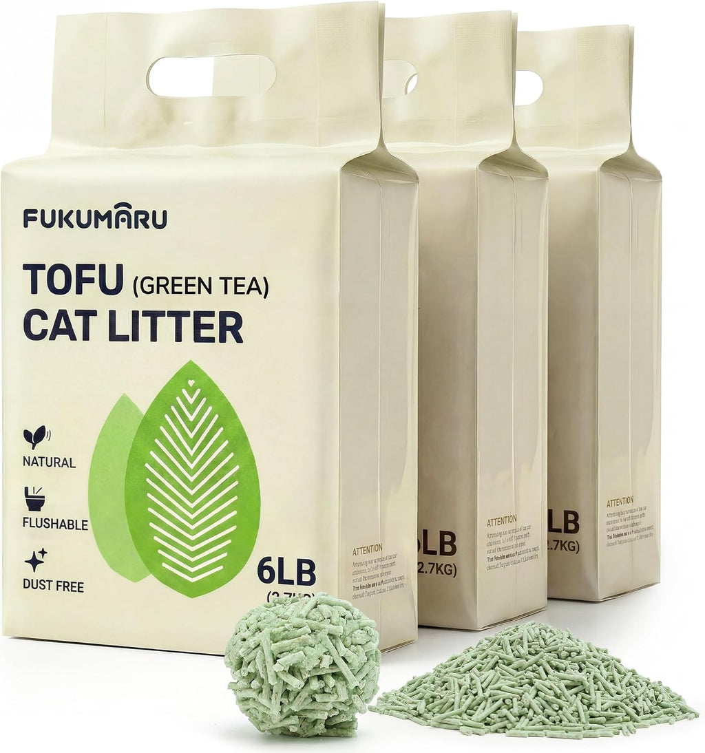 FUKUMARU Tofu Cat Litter, 12lb - Lavender Scent, Firm Clumping, Natural Odor Control, Low Dust, Flushable Plant-Based Pellets for Cats, 6lb x 2 Bags - Image 10