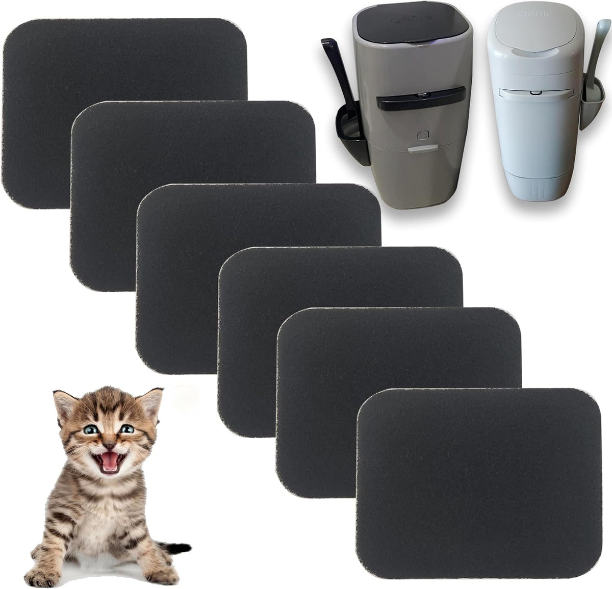 PurifyLogix charcoal filters replacement front view for cat litter odor control