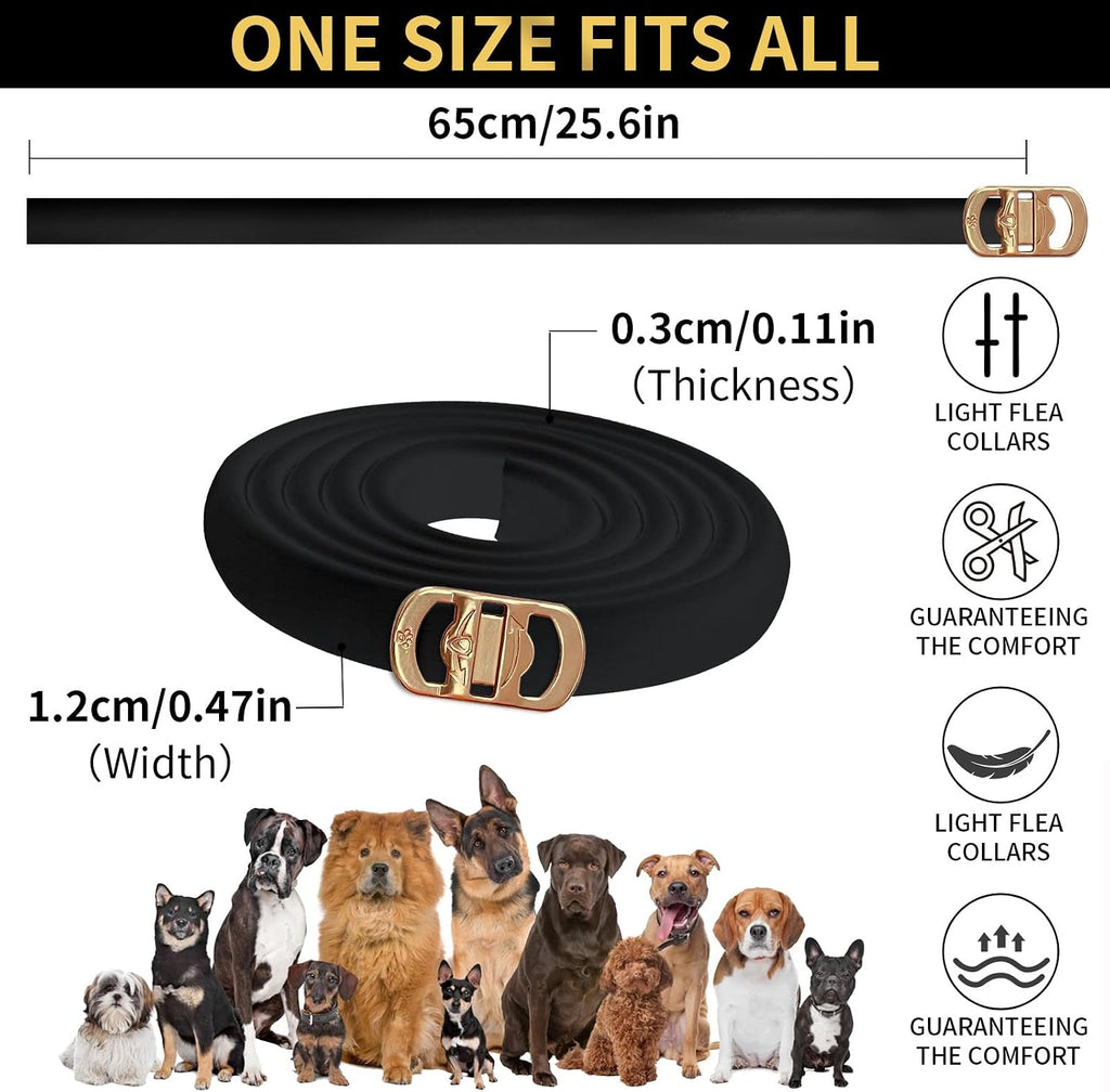 Non-greasy dog flea and tick collar set