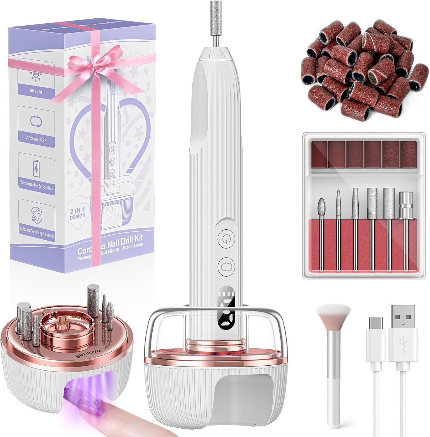 Krishna Enterprises Yenlove electric nail drill kit front view