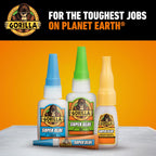 Authentic USA imported Gorilla Super Glue Gel bottle on a work table