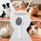 Cat Brush for Shedding, Self Cleaning Pet Hair Brush with Release Button, Cat & Dog Grooming Brush for Long or Short Haired Pets, Removes Loose Fur (White) - Image 9