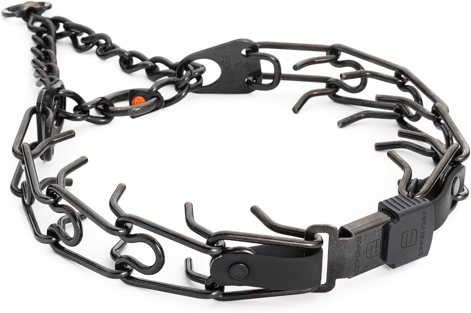 Herm Sprenger Black Stainless Steel Dog Collar with Quick Release ClicLock Buckle and Biothane Insert Training Collar Made in Germany (Black, 16in x 2.25mm(Neck Size up to 13-14in)) - Image 10