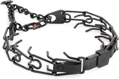 Herm Sprenger Black Stainless Steel Dog Collar with Quick Release ClicLock Buckle and Biothane Insert Training Collar Made in Germany (Black, 16in x 2.25mm(Neck Size up to 13-14in)) - Image 10