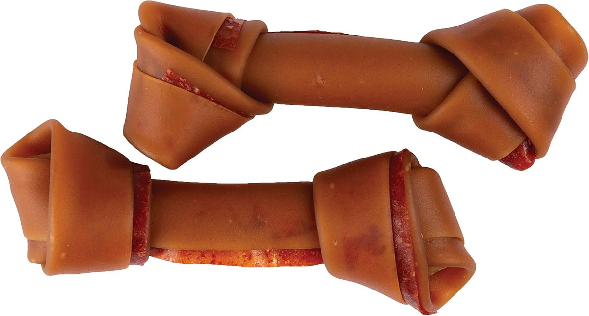 Four count medium size healthy vegetable and chicken core dog bones ingredient panel