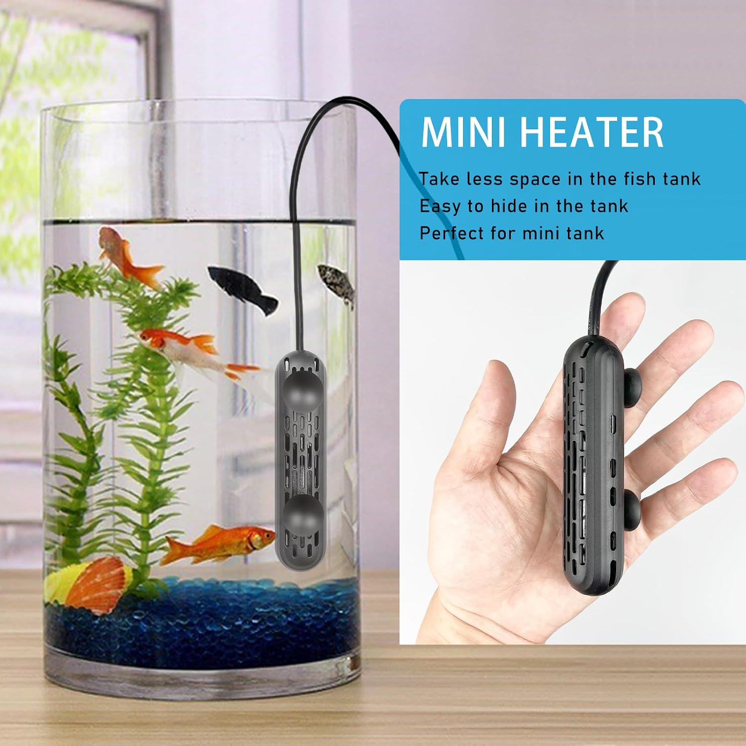 Close up of YukiHalu aquarium heater LED display screen