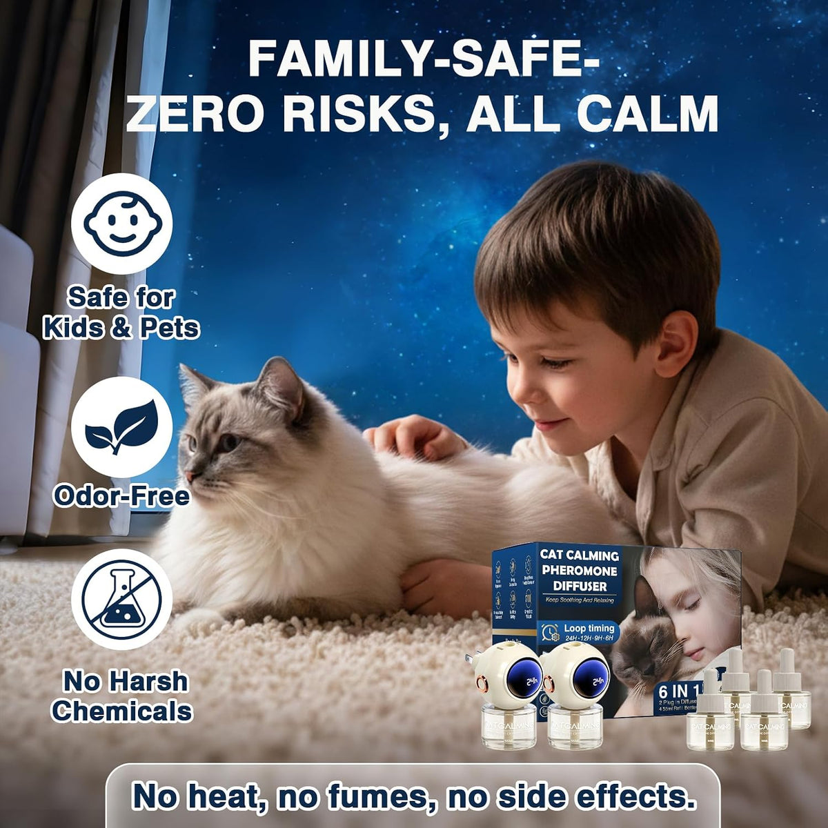Premium packaging of the Taraxa multicat pheromones calming kit imported from the USA